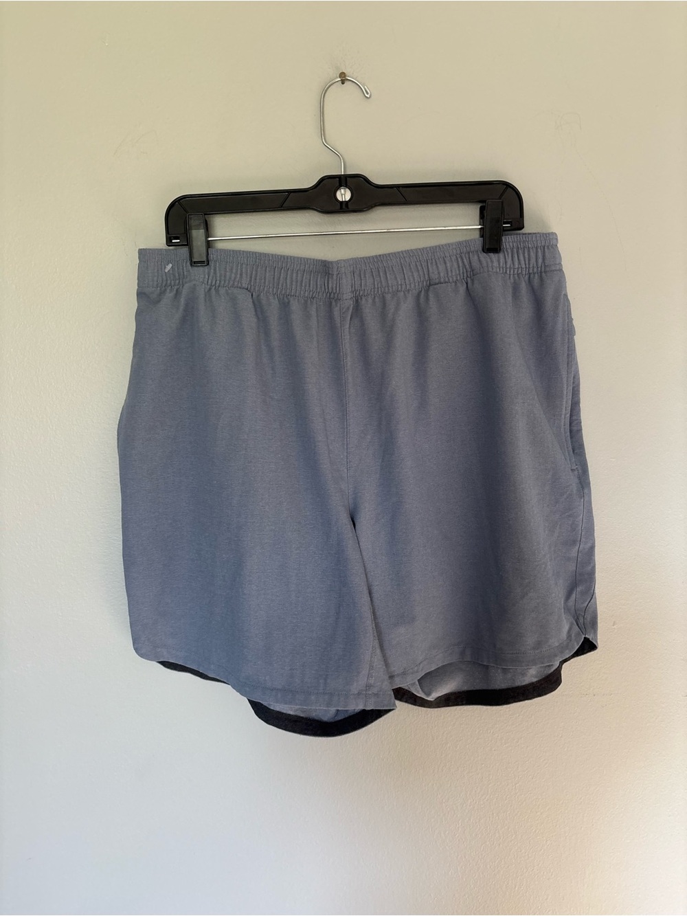 RHONE Men's Light Grey Athletic Running Shorts